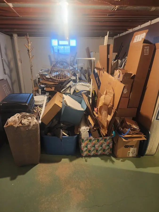 Roll-off dumpster container at job site for 4 Yard Dumpster Rental in Urban Honolulu